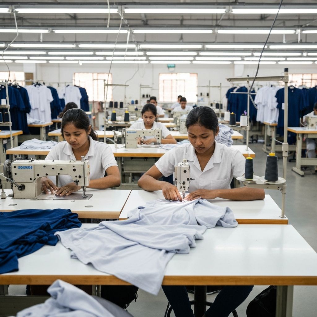 Production line at LNT Garment Solutions